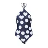 Jacquemus Le Maillot Bastide Polka Dot Swimsuit In Blue