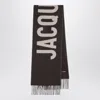 Jacquemus Multi-brown Wool Scarf With Logo