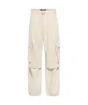 Jacquemus Cargo Gabardine Trousers In White