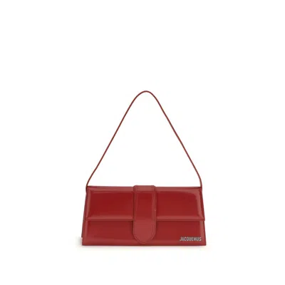 Jacquemus Multicolor Calf Leather Bos Taurus Shoulder Bag In Red