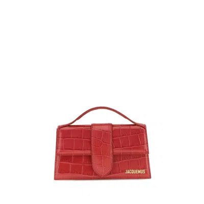 Jacquemus Multicolor Calf Leather Bos Taurus Shoulder Bag In Red