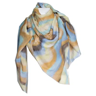 Pre-owned Jacquemus , Multicolor Square Silk And Cotton Scarf In Brown