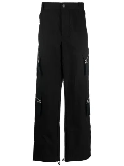 Jacquemus Multiple-pocket Straight-leg Trousers In Black