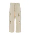 Jacquemus Functional Straight-leg Pants With Multiple Zip Pockets In Nude