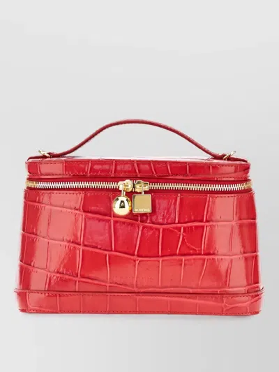Jacquemus Na Leather Clutch Bag In Red