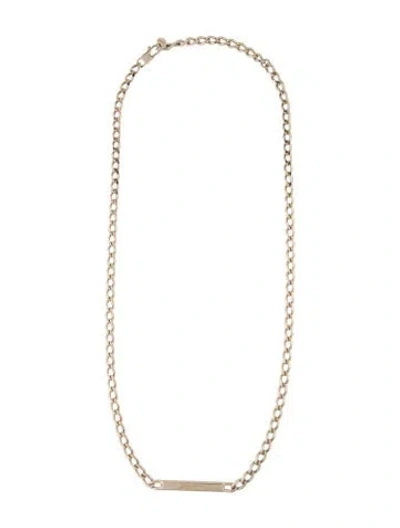 Pre-owned Jacquemus Name Plate Logo Necklace, 33.75" In Multicolor