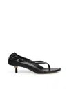 Jacquemus Leather Thong Sandals Stiletto Heel Straps In Black