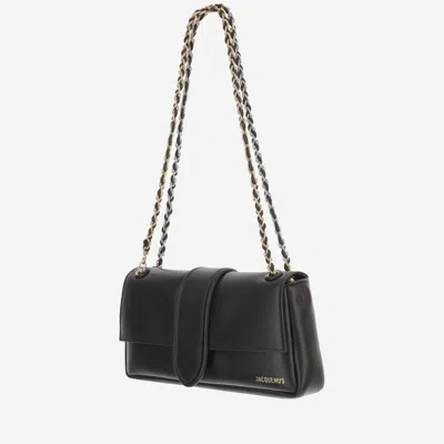 Jacquemus Nappa Leather Shoulder Bag In Black