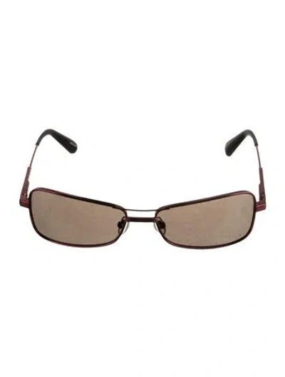Pre-owned Jacquemus Narrow Tinted Sunglasses In Black/pink
