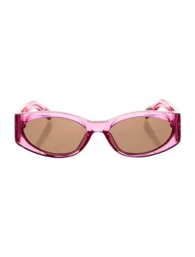 Pre-owned Jacquemus Narrow Tinted Sunglasses In Pink
