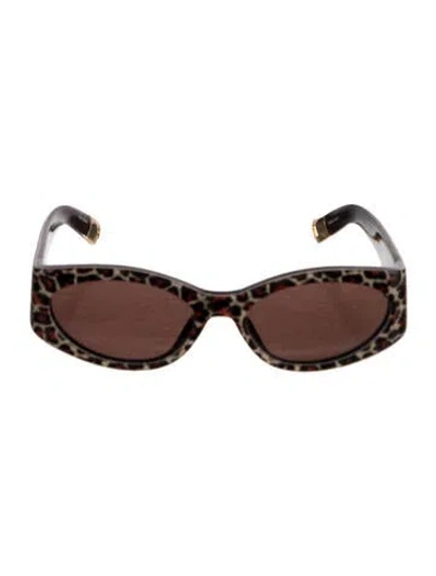 Pre-owned Jacquemus Narrow Tinted Sunglasses W/ Tags In Brown