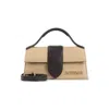 Jacquemus Natural Beige Raffia Le Bambino Handbag In Multi