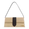 Jacquemus Natural Beige Raffia Le Bambino Long Handbag In Neutral