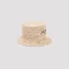 Jacquemus Le Bob Pesco Raffia Bucket Hat In Nude & Neutrals