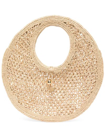 Jacquemus Natural Le Rond Spiaggia Tote In Beige