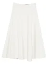 Jacquemus High Waist Flared Skirt Design In White