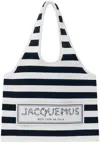 JACQUEMUS LA CASAコレクション ネイビー＆ホワイト LE SAC MARCEL トートバッグ