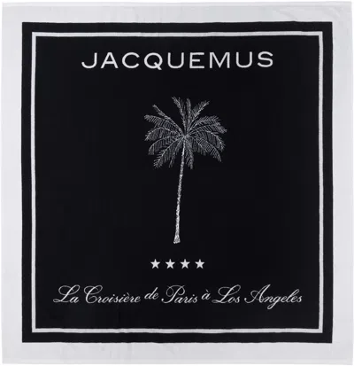 Jacquemus Navy & White La Croisière 'the Croisière' Beach Towel