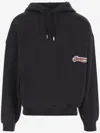 Jacquemus Cotton Sweatshirt With Embroidered Varsity Patch In Black