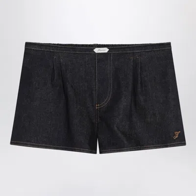 Jacquemus Navy Blue Denim Shorts Women