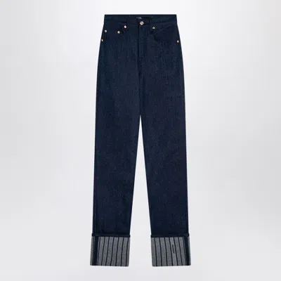 Jacquemus Le De-nîmes Turn-up Jeans In Blue