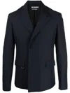 Jacquemus La Melo Double-breasted Blazer In Dark Blue