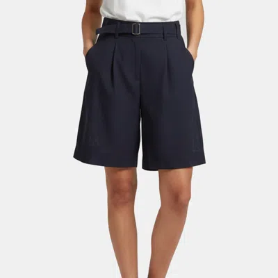 Pre-owned Jacquemus Navy Blue Pique Cotton Pleated Shorts Xl