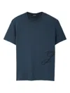 Jacquemus Mens Dark Navy Logo-embroidered Cotton T-shirt In Blue