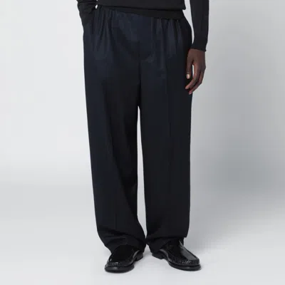Jacquemus Navy Blue Wool Trousers