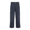 Jacquemus Navy Blue Cotton Le Cargo De-nimes Carre Jeans In Blue