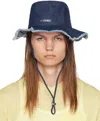 Jacquemus Navy La Casa 'le Bob Artichaut' Bucket Hat In 38f Navy/navy Stripe