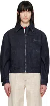 Jacquemus Navy La Croisière 'the Canevas De-nîmes' Denim Jacket In 390 Dark Navy