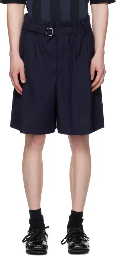 Jacquemus Navy La Croisière 'the Fernando' Shorts In Blue