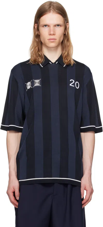 JACQUEMUS NAVY LA CROISIÈRE 'THE LIGA' POLO