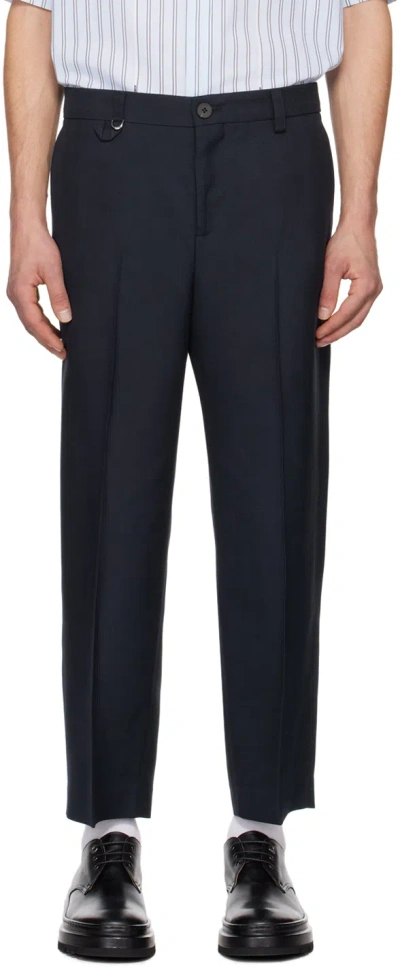 Jacquemus Navy 'le Pantalon Cabri' Trousers In Dark Navy