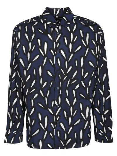 Jacquemus Navy Long Sleeve Shirt In Blue