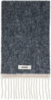 Jacquemus Navy 'the Carro' Scarf