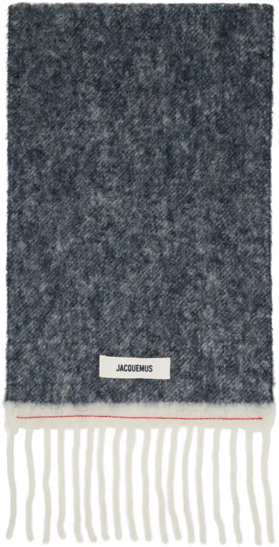 Jacquemus Navy 'the Carro' Scarf