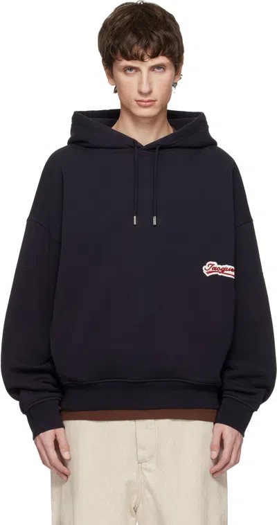 JACQUEMUS NAVY 'THE GIO' HOODIE