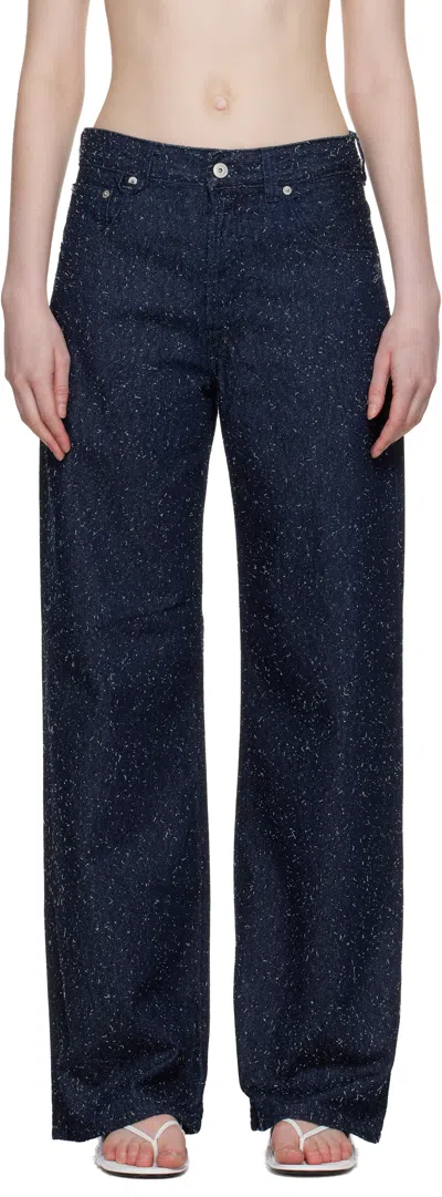 Jacquemus Navy 'the Wide De-nîmes' Jeans