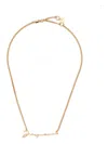 Jacquemus Necklace With Lettering Logo In Gold