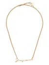 Jacquemus Necklace With Lettering Logo In Gold