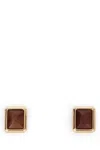 Jacquemus Square Frame Drop Earrings In Brown
