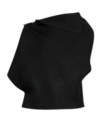 JACQUEMUS JACQUEMUS THE TRAPÈZE KNIT SQUARE-STRUCTURED TOP