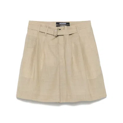 JACQUEMUS NEUTRAL SHORTS