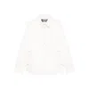 Jacquemus Shirt Jacket With Contrast Stitching In White