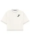 Jacquemus Neutrals Letro Contrast Stitching T-shirt In White
