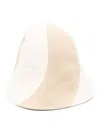 Jacquemus Striped Bucket Hat In Neutrals