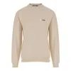 Jacquemus Men The Gros Grain Crewneck Sweatshirt With Logo Plaque In White