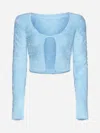 Jacquemus Knit Cardigan In Light Blue